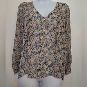 Anthropologie Pins & Needles Floral Print Women's Blouse Small